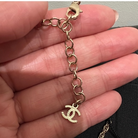 Chanel CC Pearl and pink crystal drop necklace - Picture 6 of 12